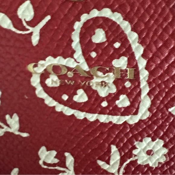 NWOT COACH CROSSGRAIN PINK LEATHER TRIFOLD WALLET WITH COA - Picture 4 of 4